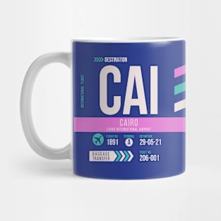 Cairo (CAI) Airport Code Baggage Tag. Mug